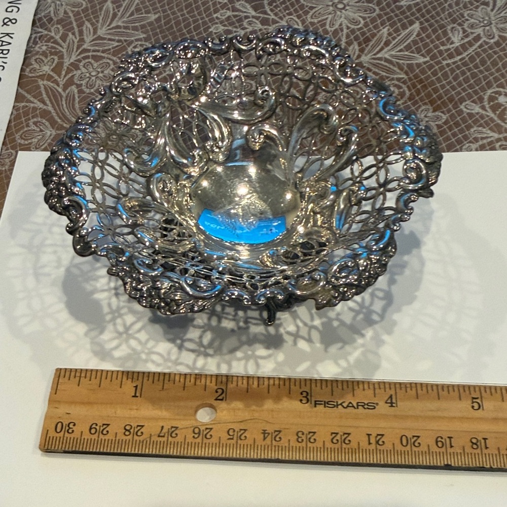 Ornate Silver Decorative Bowl
